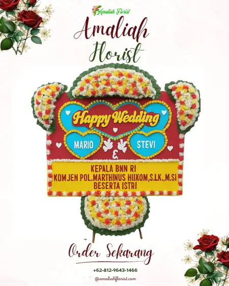 Papan Bunga Pernikahan Tumpak